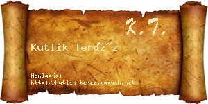 Kutlik Teréz névjegykártya